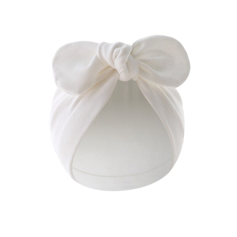 Baby Girls Turban Hat Cute Flower Knot Hospital Hat Ice Silk Newborn Beanie Caps Kids Toddler Elastic Headbands Hair Accessories - Provence Home Living Store