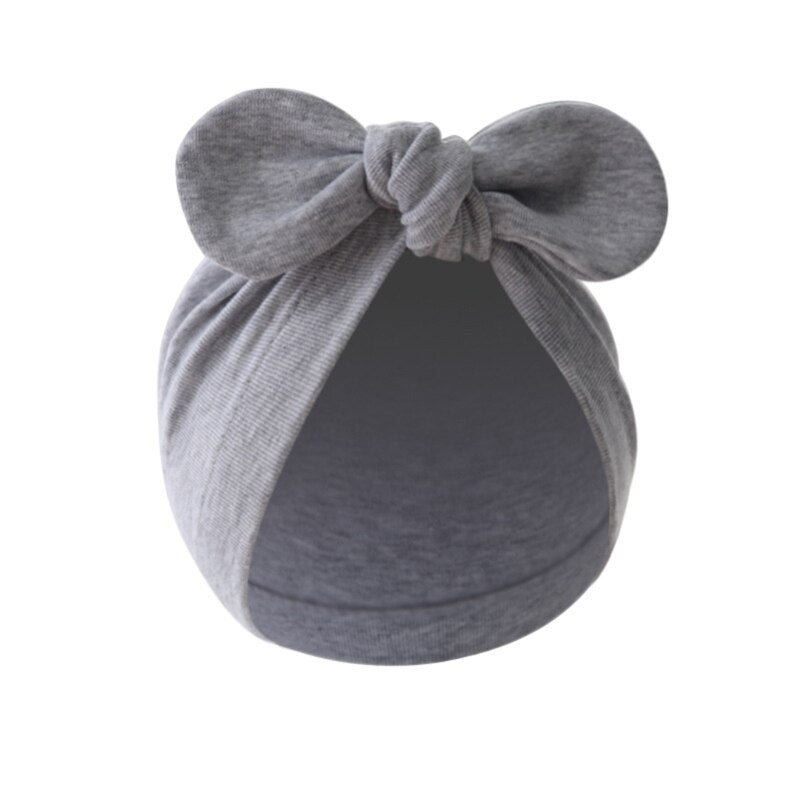 Baby Girls Turban Hat Cute Flower Knot Hospital Hat Ice Silk Newborn Beanie Caps Kids Toddler Elastic Headbands Hair Accessories - Provence Home Living Store