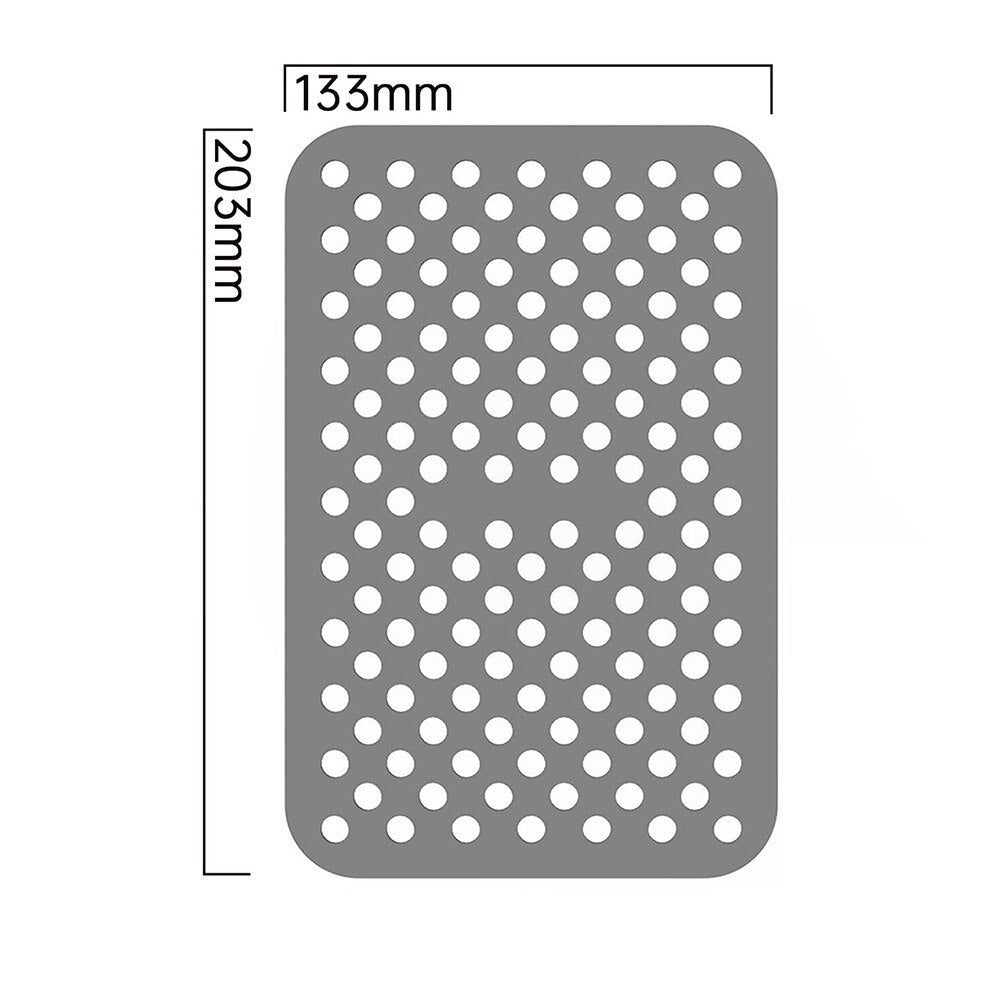 2pcs Silicone Air Fryer Liner Rectangular Reusable Oven Steamer Pad Non-stick Kitchen Baking Mat For Ninja Airfryer Accessories - Provence Home Living Store