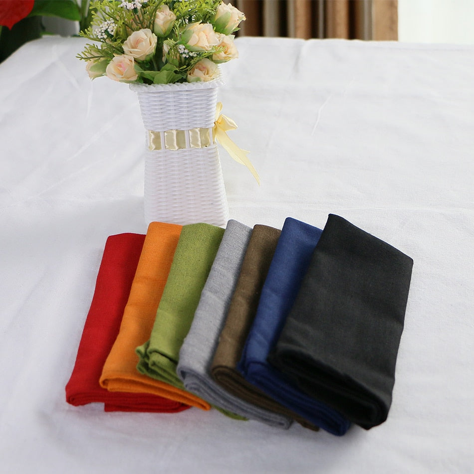 4PCS 40x40cm Colorful Durable Square Cloth Napkin,Reusable Fabric Placemat,for Kitchen Dining Table,Hotel Restaurant Serving - Provence Home Living Store