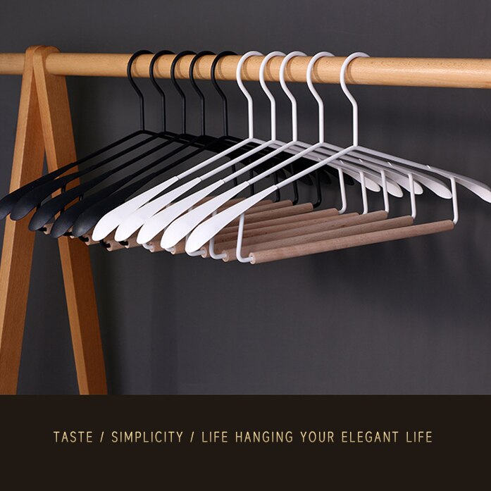 5pcs Matte Iron Hangers for Clothes with Wide Shoulder Design Coat Suit Trousers Clothing Organizer Wardrobe Storage Racks - Provence Home Living Store