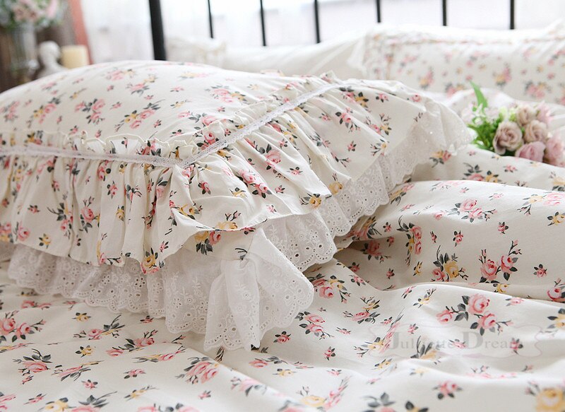 NEW 1 piece Princess pillow case Ruffle Lace pillowcase Cotton Wedding fall decorations Bedding Pillowcases pillow cover sale - Provence Home Living Store