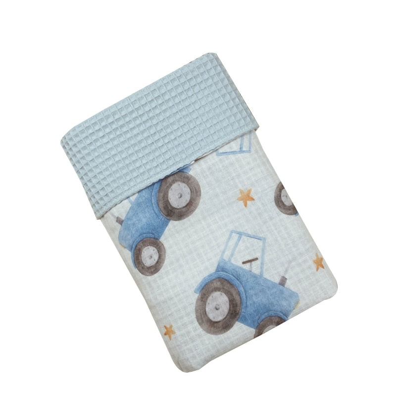 Soft Cotton Muslin Waffle Baby Blanket Floral Newborn Swaddle Blanket for Infant Swaddling Receiving Wrap Breastfeeding Towel - Provence Home Living Store