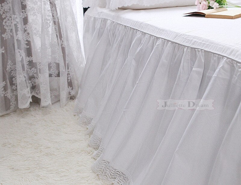 White bed cover home cotton bedspread bedsheets in king size protector cover for bed skirts bedspreads sheets - Provence Home Living Store