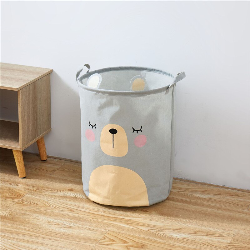 INS Nordic Storage Basket Folding Dirty Clothes Laundry Baskets With Handle Kids Toys Organizer Barrel Household Sundries Hamper - Provence Home Living Store