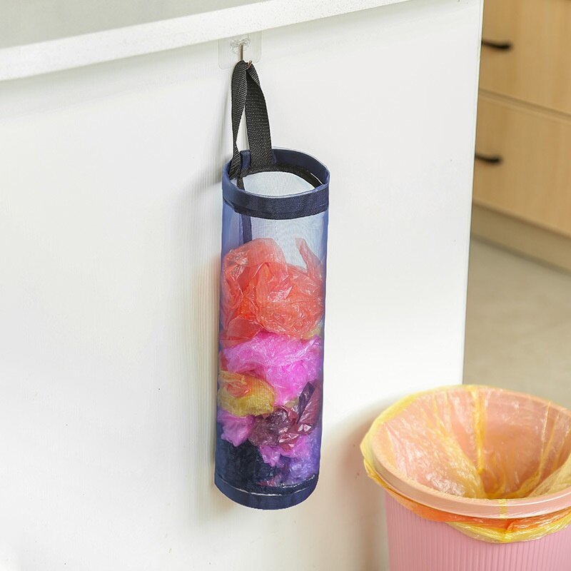 Home Trash Bag Hanging Storage Pouch Plastic Bags Organization Kitchen Dispenser Garbage Bags Wall Mounred Grocery Holder - Provence Home Living Store