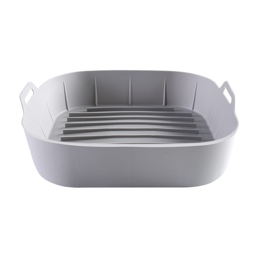 Reusable Ins Style Air Fryers Oven Baking Tray Fried Pizza Chicken Basket Mat Airfryer Silicone Pot Round Square Pan Accessories - Provence Home Living Store