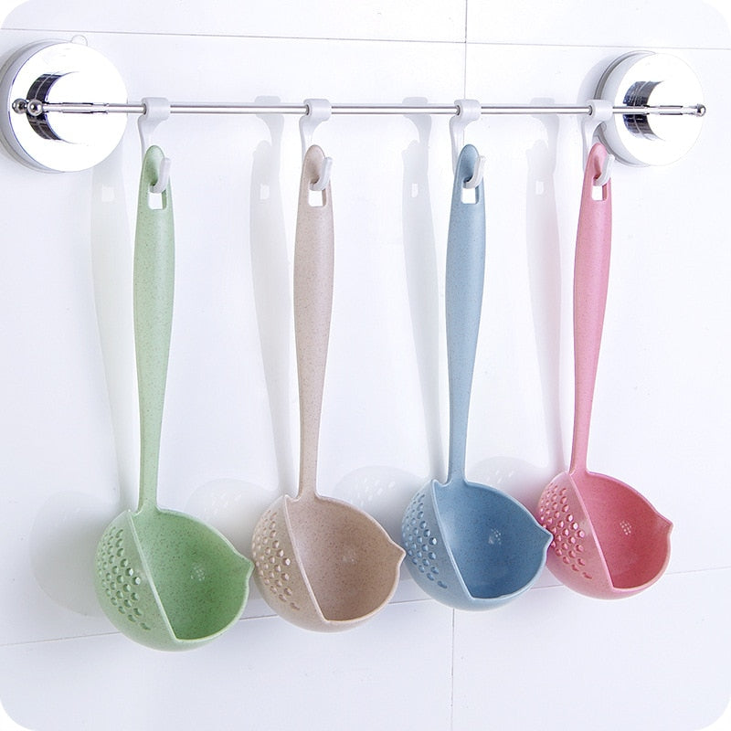 2 In 1 Kitchen Accessories Cooking Long Handle Spoon Kitchen Tool Spoon Household Filter Vegetable Strainer Kitchen Gadgets - Provence Home Living Store