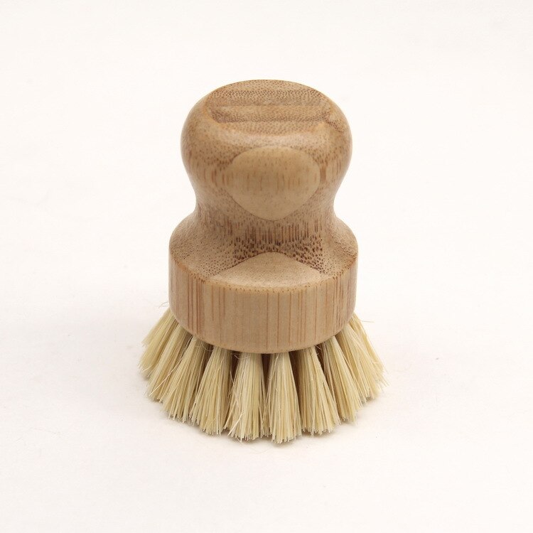 Kitchen Cleaning Brushes Natural Sisal Bristles Round Handle Dish Scrub Brushes Easy Use Convenient Cleaning Tools - Provence Home Living Store