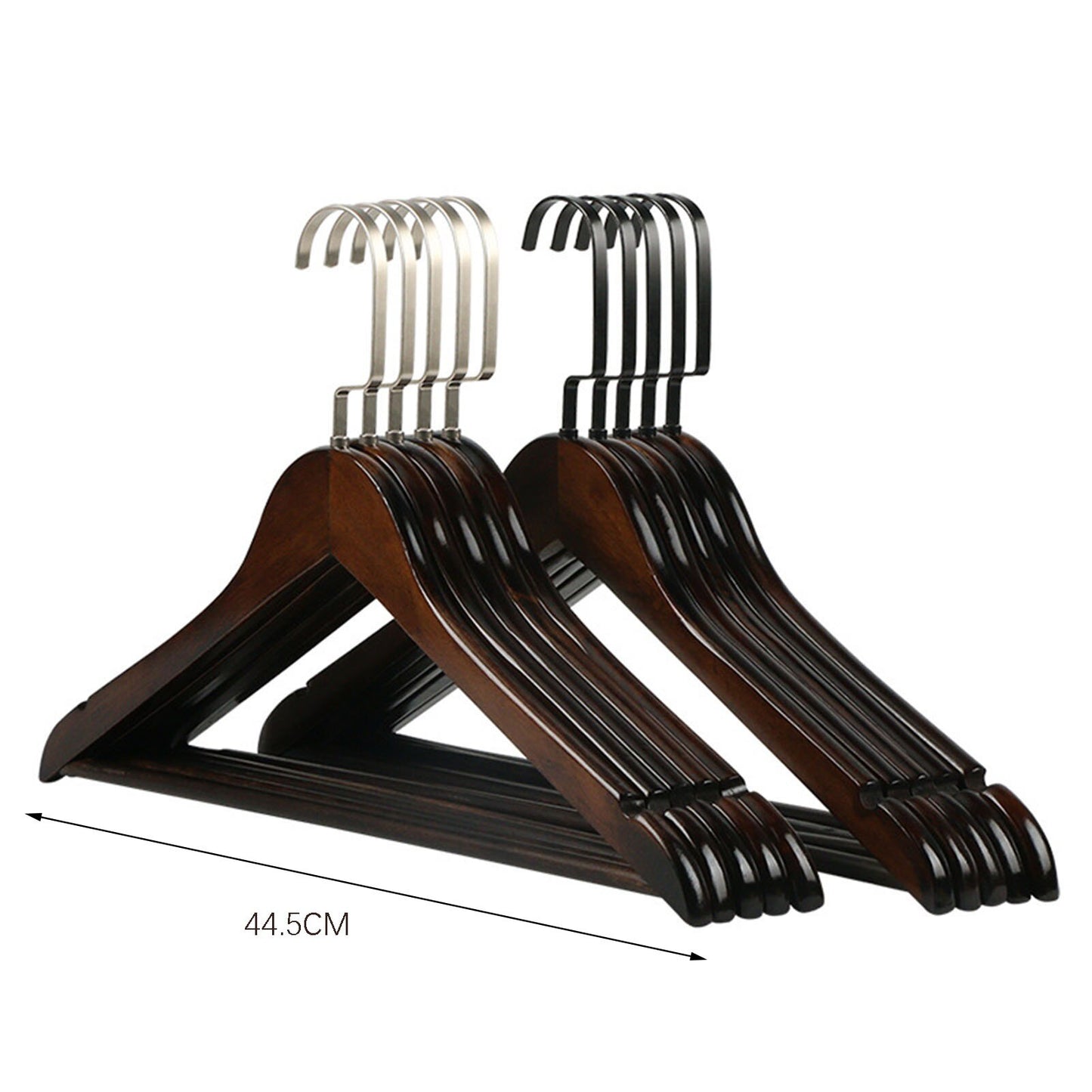 5pcs Retro Wooden Hangers No Fade Maple Wood Clothes Hangers for Wardrobe Organizer Clothing Suit Management Storage Rack - Provence Home Living Store