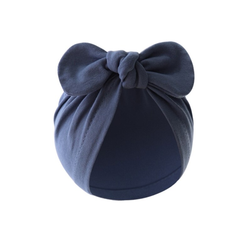 Baby Girls Turban Hat Cute Flower Knot Hospital Hat Ice Silk Newborn Beanie Caps Kids Toddler Elastic Headbands Hair Accessories - Provence Home Living Store