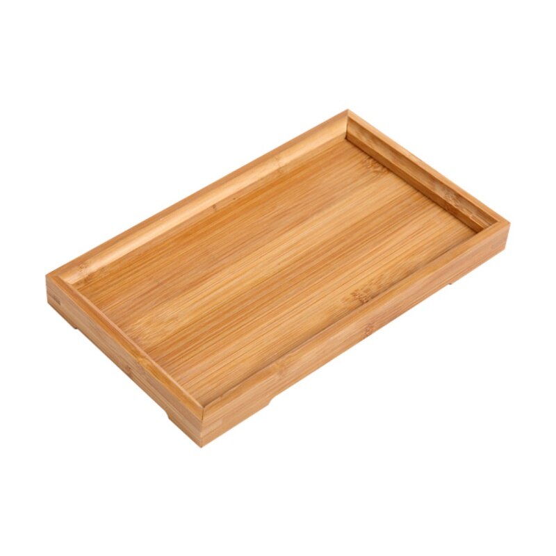 Wood Tea Tray Rectangular Bamboo Kung Fu Tea Tray Solid Wood Household Water Cup Tray Japanese Wooden Bread Wooden Dinner Plate - Provence Home Living Store