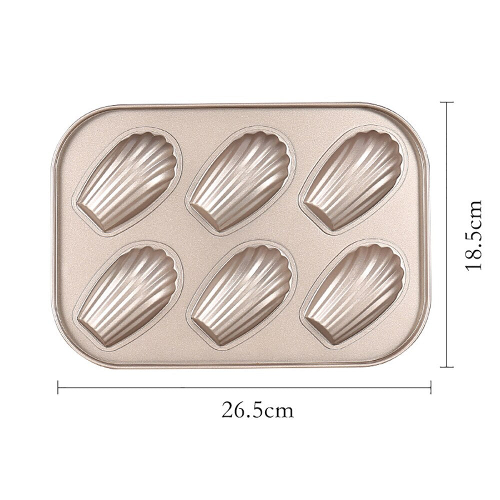 6 Hole Baking Pan Non-Stick Carbon Steel Cake Baking Mold Baking Tray Muffin DIY Cartoon Cake Pan Moulds Donut Baking Pans - Provence Home Living Store