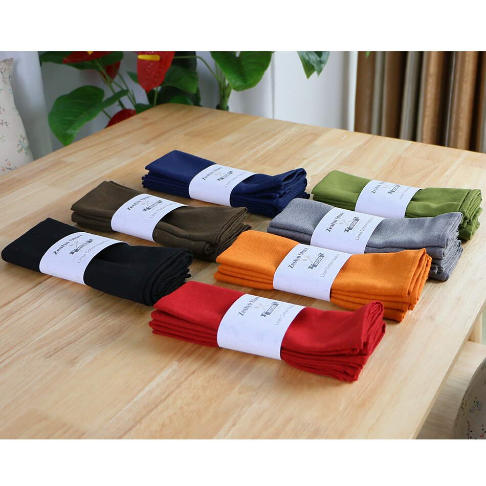 4PCS 40x40cm Colorful Durable Square Cloth Napkin,Reusable Fabric Placemat,for Kitchen Dining Table,Hotel Restaurant Serving - Provence Home Living Store