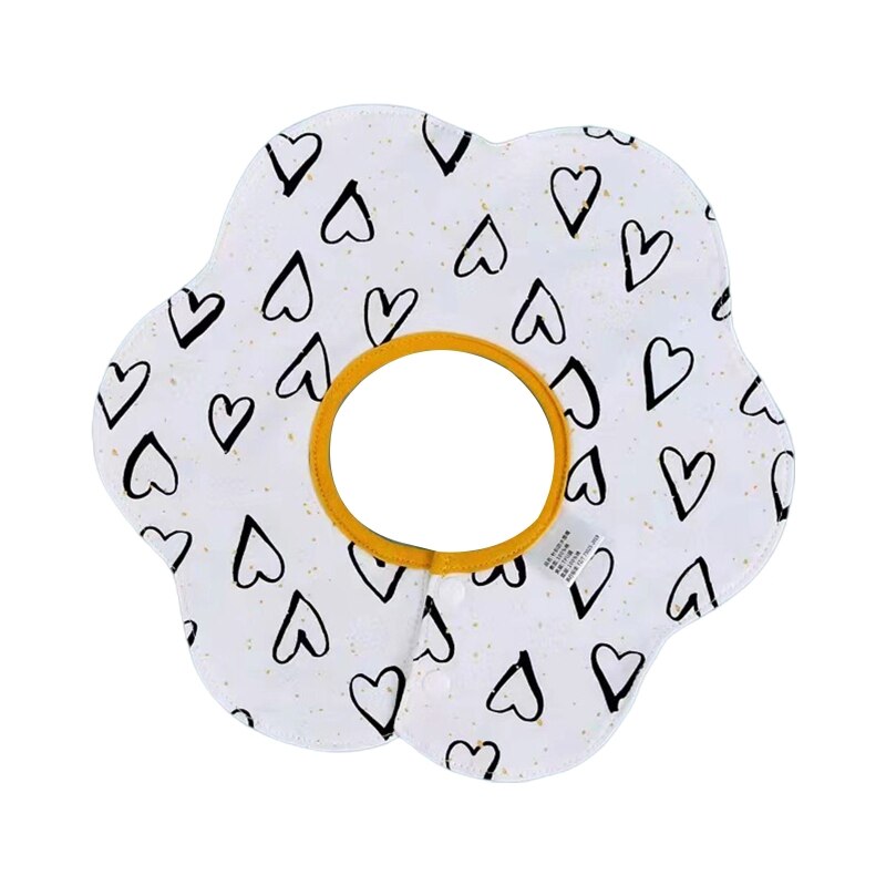 360 Degree Rotation Newborn Burp Cloth Solid Color Baby Flower Shape Feeding Bib Pure Cotton Adjustable Saliva Towel Apron Bibs - Provence Home Living Store