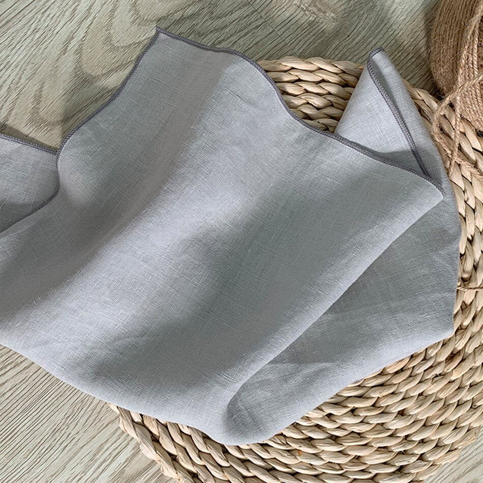 4PCS Pure Linen 100% Napkins Cloths Reusable 40x40cm Soft Comfortable Fabric Kitchen Accessories for Wedding Birthday Parties - Provence Home Living Store