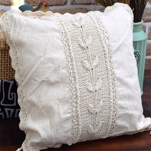 Big sale European pillow covers decorative Rustic couch cushion cover Handmade cotton pillow cover sofa throw pillows - Provence Home Living Store