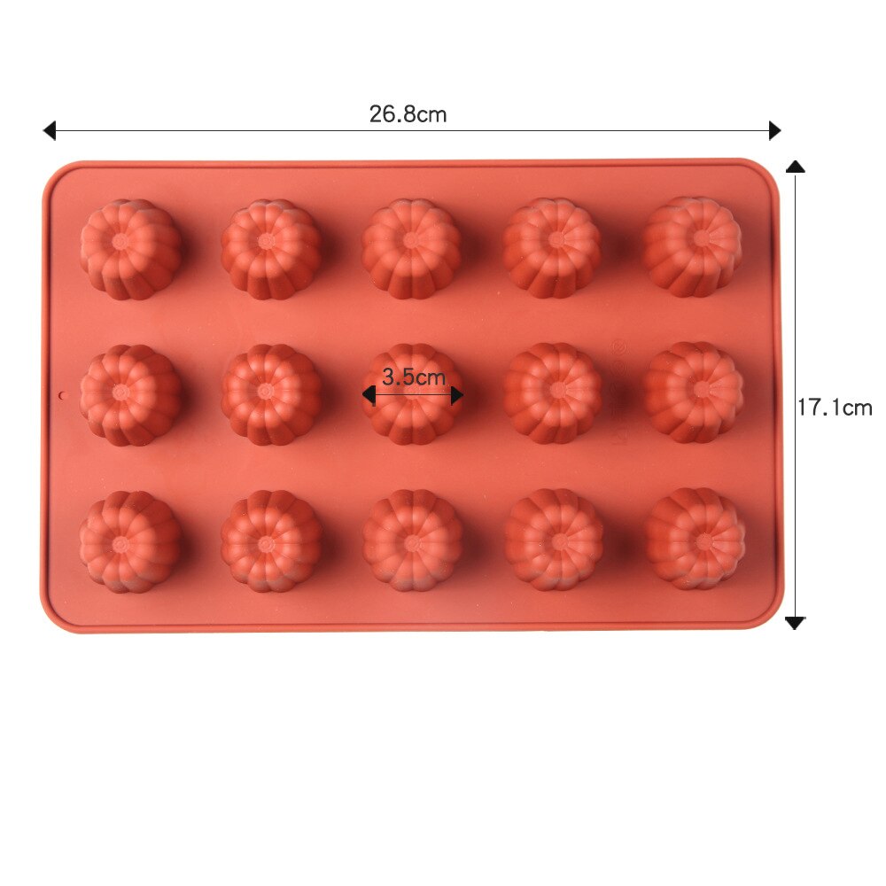 15 Holes Caneles Silicone Cake Mold Muffin Cupcake Baking Tray 3D Pudding Mousse Decorating Mold DIY Baking Kitchen Accessories - Provence Home Living Store