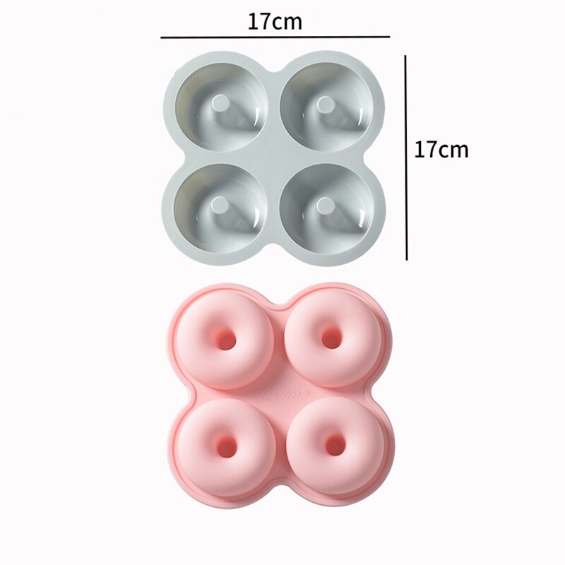 4 Holes Donuts Mold 3D Silicone Doughnut Molds Non Stick Bagel Pan Pastry Chocolate Muffins Cake Maker Kitchen Accessories Tool - Provence Home Living Store