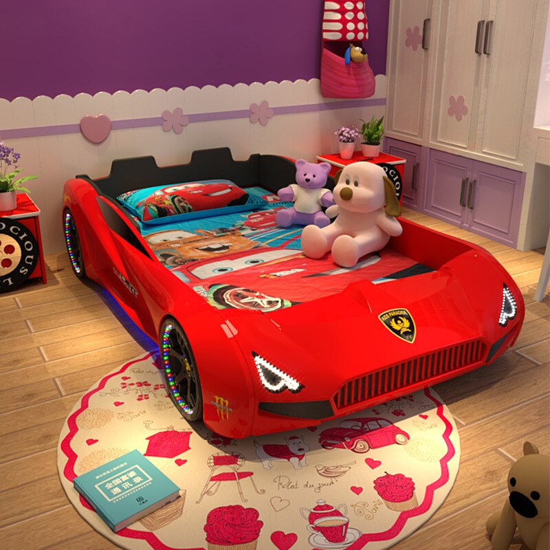 Tongcheng Century Car bed multifunctional divided bed artifact children&#39;s bed boy bed cartoon sports lathe - Provence Home Living Store