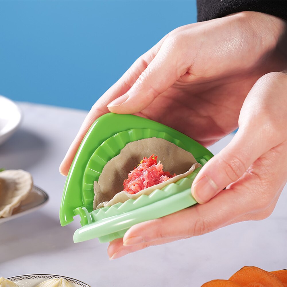 DIY Plastic Dumpling Mold Chinese Food Jiaozi Maker Dough Press Dumpling Pie Creative Dumpling Mold Clips Kitchen Tools - Provence Home Living Store