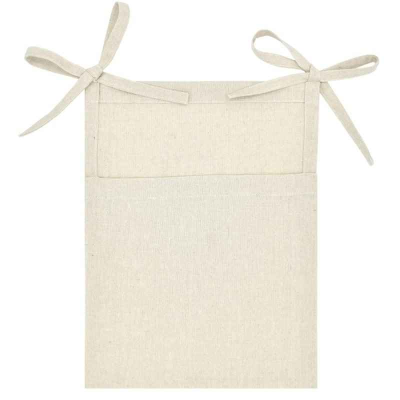 1pc Linen Baby Bed Hanging Storage Bag Newborn Crib Organizer Pocket Baby Bedside Diaper Bag Nappy Toys Bags for Kids Bedding - Provence Home Living Store