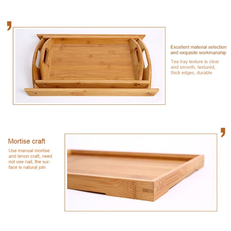 Wood Tea Tray Rectangular Bamboo Kung Fu Tea Tray Solid Wood Household Water Cup Tray Japanese Wooden Bread Wooden Dinner Plate - Provence Home Living Store