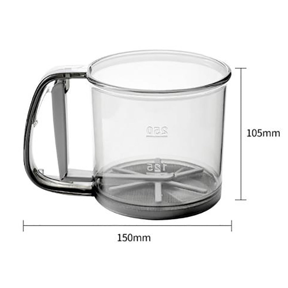 Mesh Flour Sifter Kitchen Fine Mesh Powder Flour Sieve Strainer Cup Icing Sugar Manual Sieve Cup Baking Pastry Tools Gadget - Provence Home Living Store