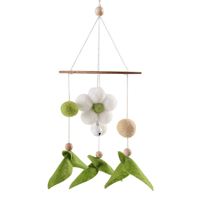 Baby Bed Bell Wood Mobile Toddler Rattles Toys Crib Bell Rattles Boho Style Kids Musical Toys 0-12 Months For Baby Newborn Gifts - Provence Home Living Store