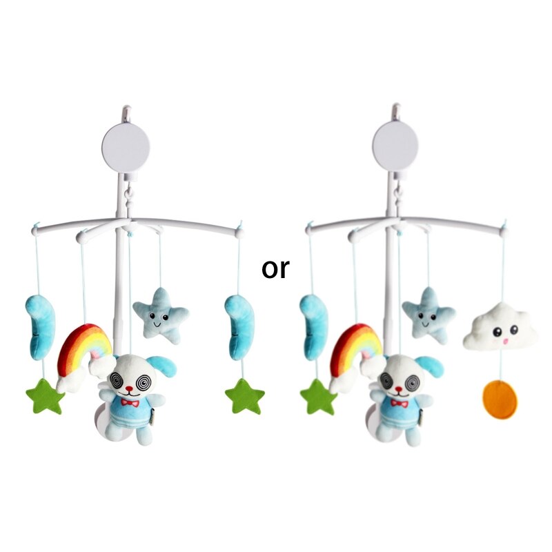 XXFE Baby Crib Mobile Rattle Music Rotating Bed Bell Wind up Musical Box Infant Cot Toy Decoration for Newborn Boys Girls - Provence Home Living Store