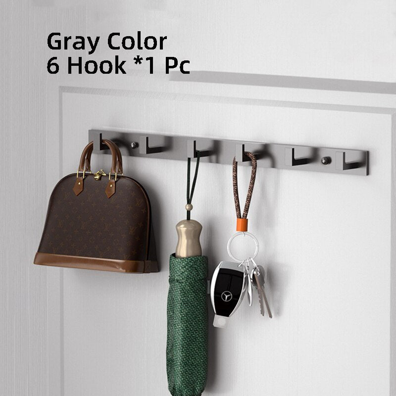 Bathroom Space Aluminum Robe Hook Wall Mounted Clothes Coat Hook Wall Hanger Black Bathroom Accessories - Provence Home Living Store