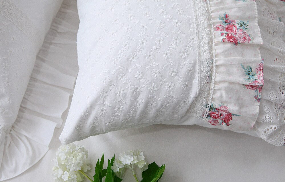 Top luxury palace European embroidery cushion cover cake Lace pillow cover handmade elegant bedding pillowcase sofa cushion - Provence Home Living Store