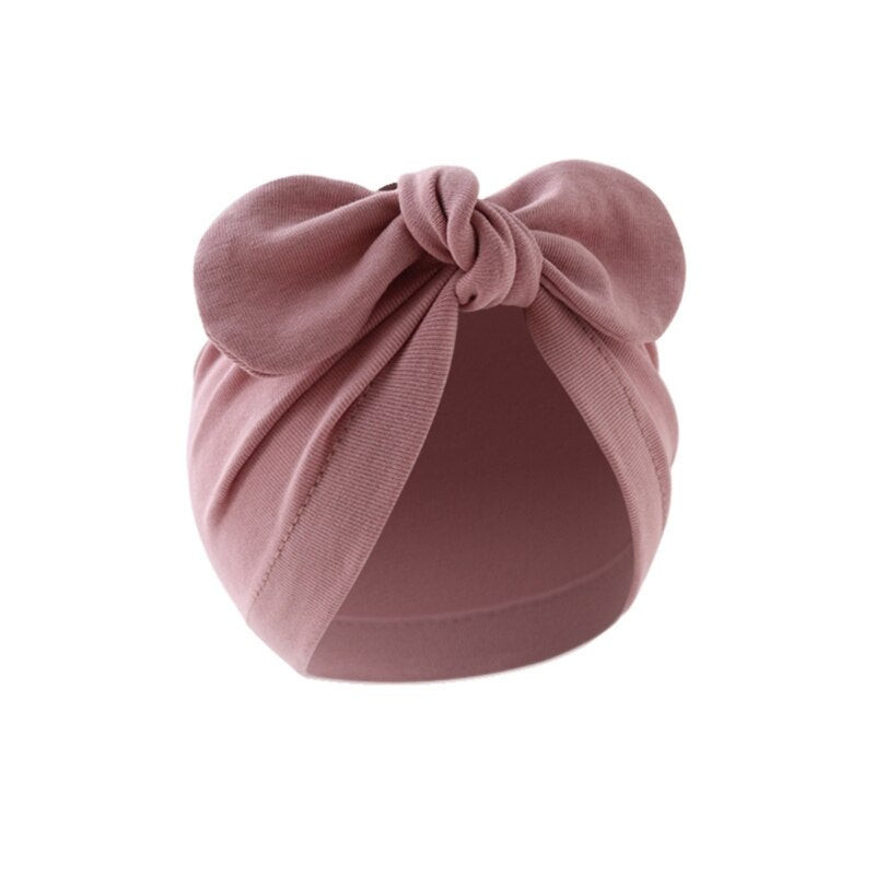 Baby Girls Turban Hat Cute Flower Knot Hospital Hat Ice Silk Newborn Beanie Caps Kids Toddler Elastic Headbands Hair Accessories - Provence Home Living Store