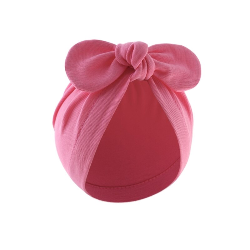 Baby Girls Turban Hat Cute Flower Knot Hospital Hat Ice Silk Newborn Beanie Caps Kids Toddler Elastic Headbands Hair Accessories - Provence Home Living Store