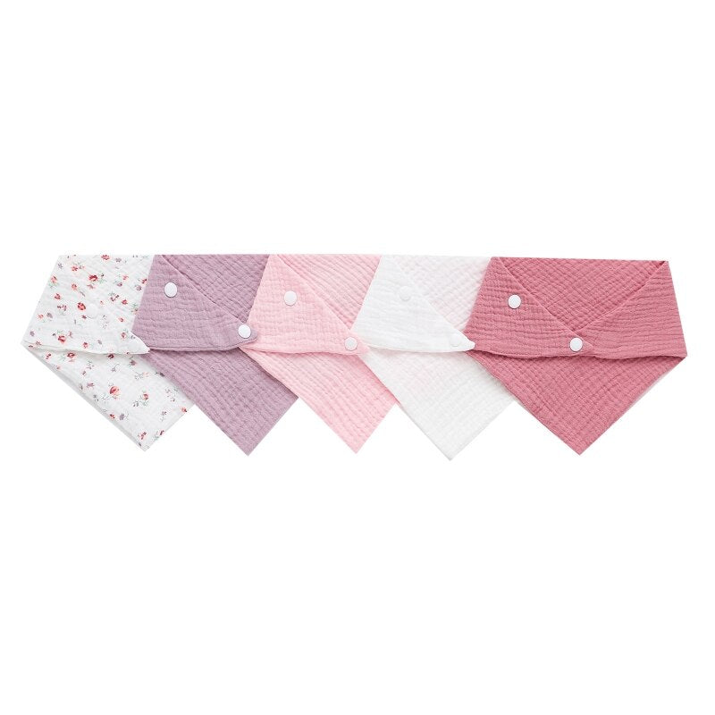 5 Pcs/set Soft Cotton Baby Face Towel Bath Towel Absorbent Gauze Newborn Burp Cloths Kids Washcloth Handkerchief Feeding Towel - Provence Home Living Store