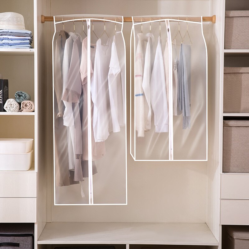 1pc PEVA Clothes Hanging Dust Cover Dress Suit Coat Storage Bag Case Organizer Wardrobe Dress Clothing Hanging Dust Cover - Provence Home Living Store