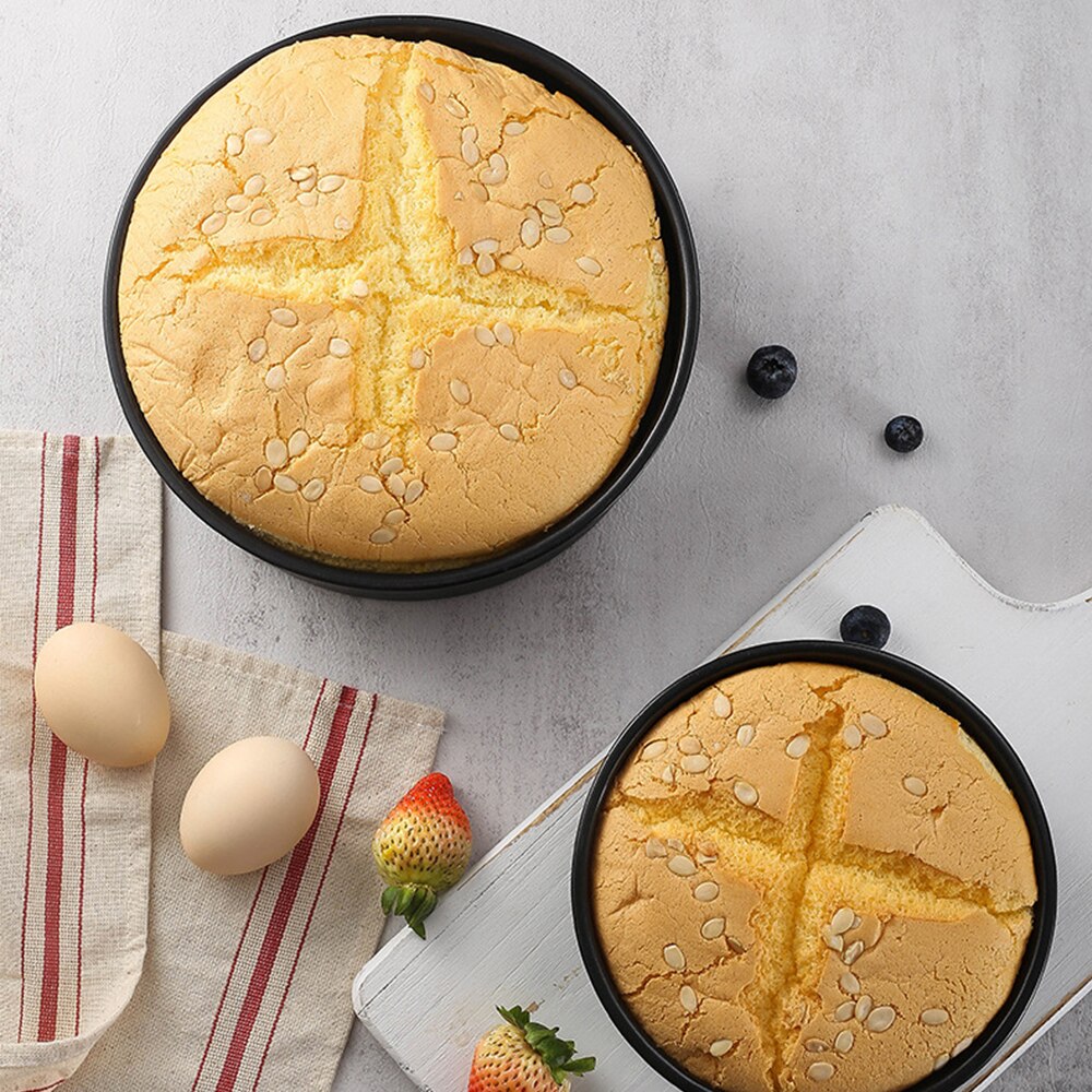 4/6/8inch Round Tart Mold Removable Bottom Pie Pan Chiffon Layer Cake Mold Live Bottom Non-stick Baking Tray Kitchen Accessories - Provence Home Living Store