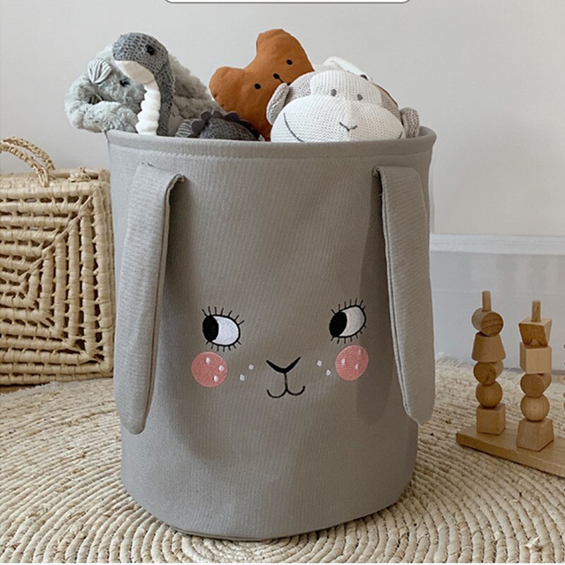 INS Foldable Laundry Basket For Baby Dirty Clothes Hamper Kids Children Toys Canvas Storage Bucket Office Home Organizer Bins - Provence Home Living Store