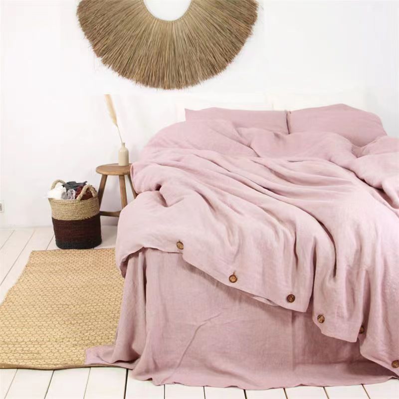 100% French Linen Natural Duvet Cover Soft Comfortable Quilt Comforter Cover Queen Durable Healthy Home Textiles Bedding - Provence Home Living Store