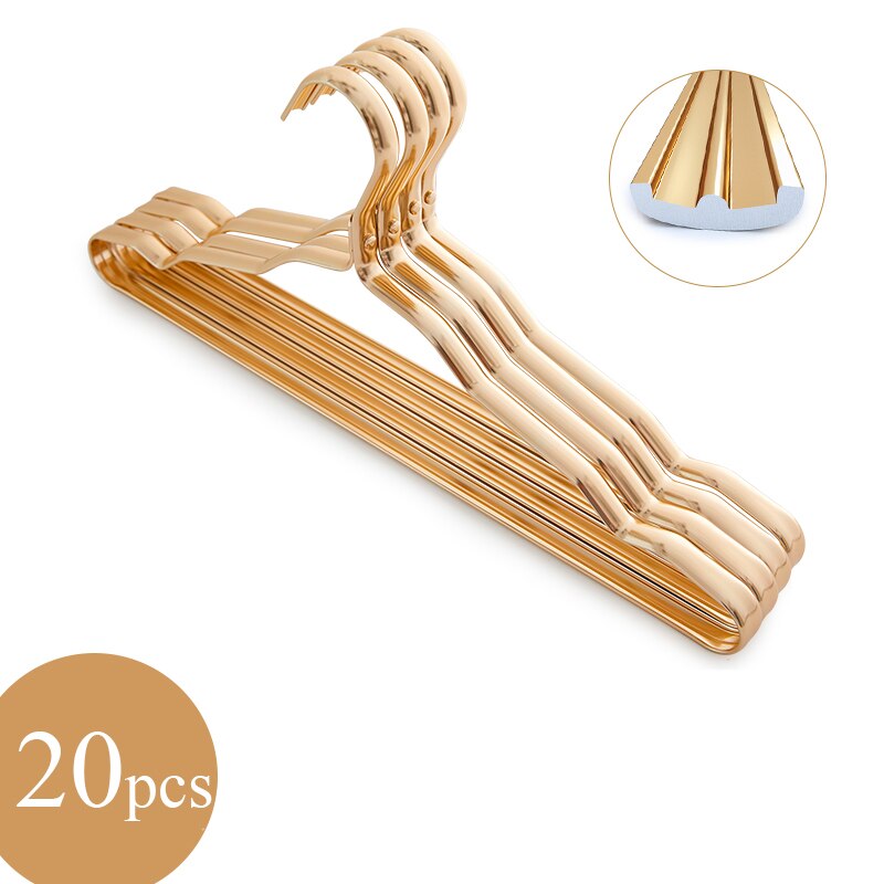 20pcs Hangers for Clothes Anti-slip Seamless Drying Rack Aluminium Alloy Hangers Wardrobe Space Saver Clothing Organizer Rack - Provence Home Living Store