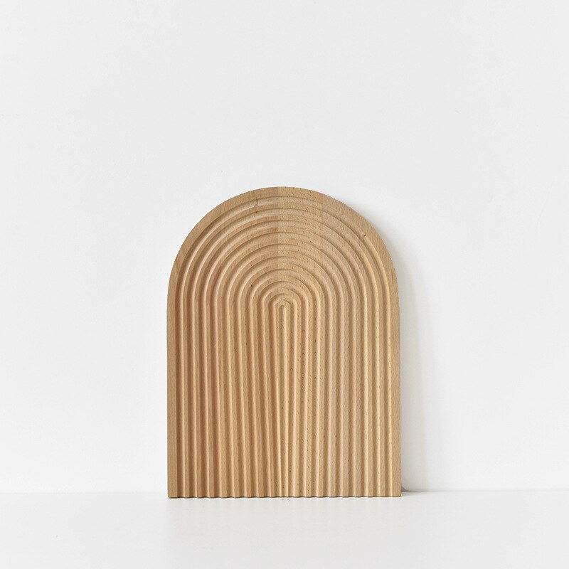 Nordic Beech Wood Bread Board Water Ripples Wooden Chopping Block Plates Kitchen Cutting Board Dessert Tray Coasters Photo Props - Provence Home Living Store