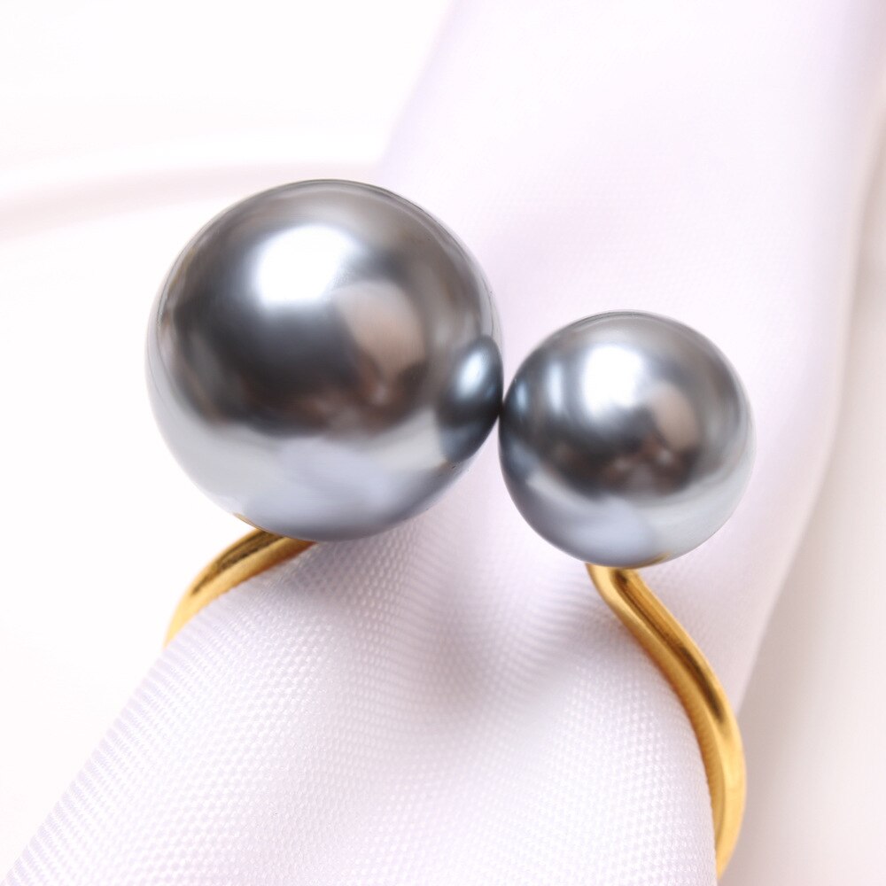 6PCS Pearl Elegant Napkin Ring,Weddings Event Decoration Graceful Napkin Holder,Pretty Napkin Buckles Home Table Party Supplies - Provence Home Living Store