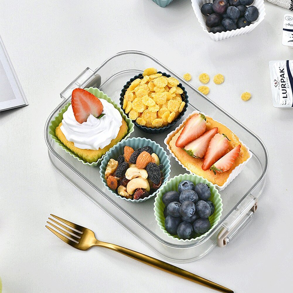 24Pcs/set Silicone Cake Mold Round Rectangular Shape Muffin Cupcake Baking Form Reusable Kitchen DIY Decorating Tools - Provence Home Living Store