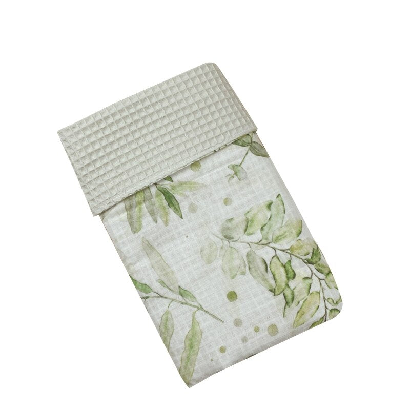 Soft Cotton Muslin Waffle Baby Blanket Floral Newborn Swaddle Blanket for Infant Swaddling Receiving Wrap Breastfeeding Towel - Provence Home Living Store