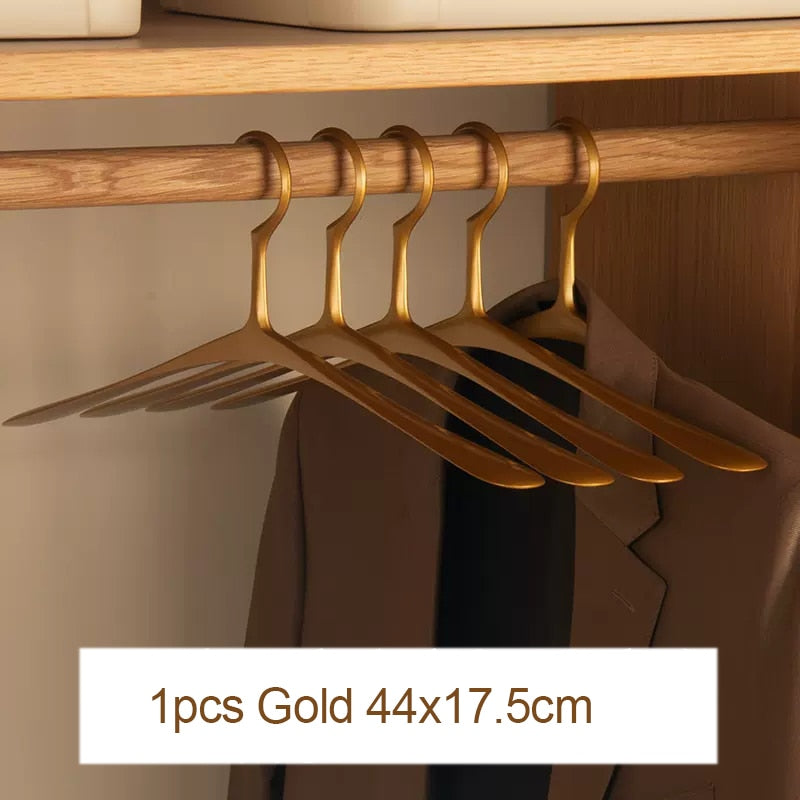 1pc Luxury Gold Clothes Hanger Solid Aluminum Alloy Coat Hangers Clothing Display Hanging Racks Home Wardrobe Storage Organizer - Provence Home Living Store