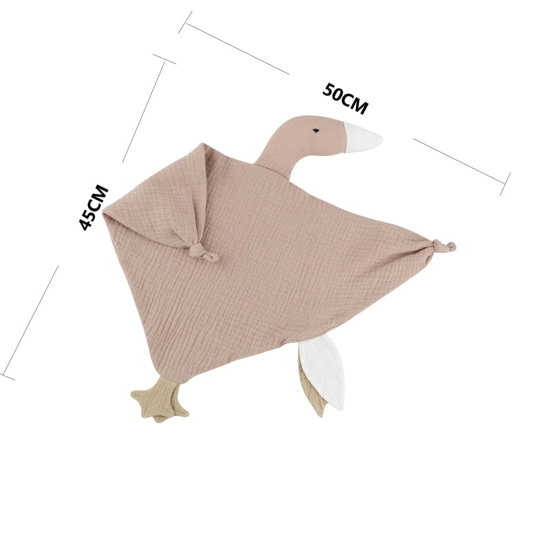 Soft Cotton Muslin Baby Bib Stuffed Rabbit Doll Newborn Appease Towel Security Blanket Baby Sleeping Cuddling Towel Facecloth - Provence Home Living Store