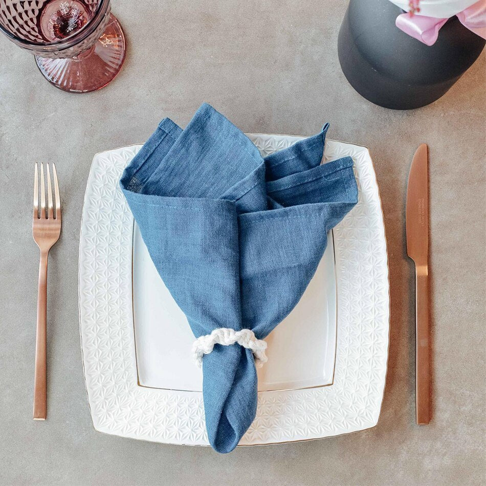 High Quality 100% Linen Napkins Restaurant Wedding Dinner Solid Color Cloth Pure Linen Classical Custom Home Table Napkin - Provence Home Living Store