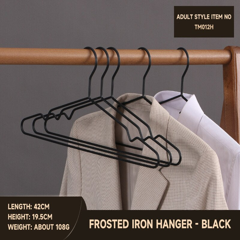 5PCS Simple Iron Coat Hanger Anti Slip Clothes Trousers Storage Rack Durable Retro Wardrobe Organizer Towel Pants Hanging Rack - Provence Home Living Store