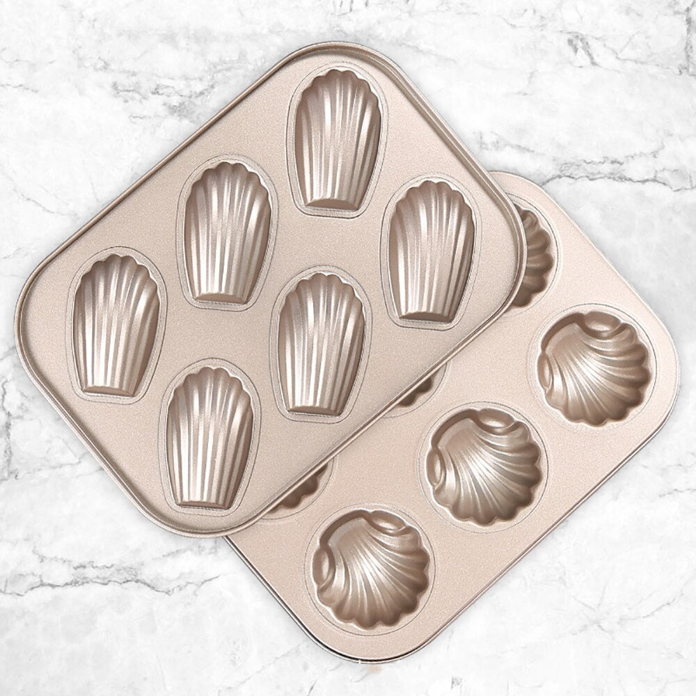 6 Hole Baking Pan Non-Stick Carbon Steel Cake Baking Mold Baking Tray Muffin DIY Cartoon Cake Pan Moulds Donut Baking Pans - Provence Home Living Store