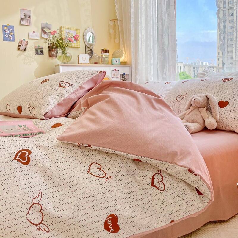 Four-piece cotton quilt cover bed linen spring summer home three-piece bed linen - Provence Home Living Store